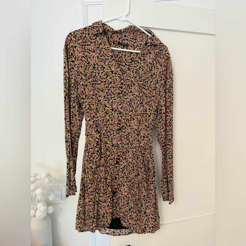 Zara long sleeve mini dress size XS